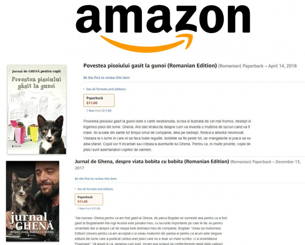 Cartarescu si Liiceanu au un nou "coleg" pe Amazon.com: motanul Ghena